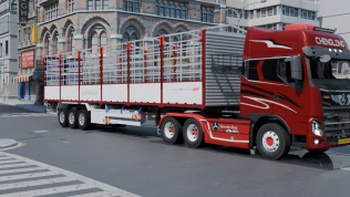 Download Mod Chenglong H7 Red Skin Cargo Truck – Proton Bus - Proton Bus Simulator