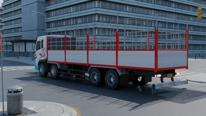 Mod Dongfeng 4-Axle Cargo Truck – Proton Bus Sim - Interior e Painel (Proton Bus Simulator)