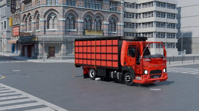 Mod Ford Cargo Boiadeira Livestock – Proton Bus Sim - Vista Principal/Lateral (Proton Bus Simulator)