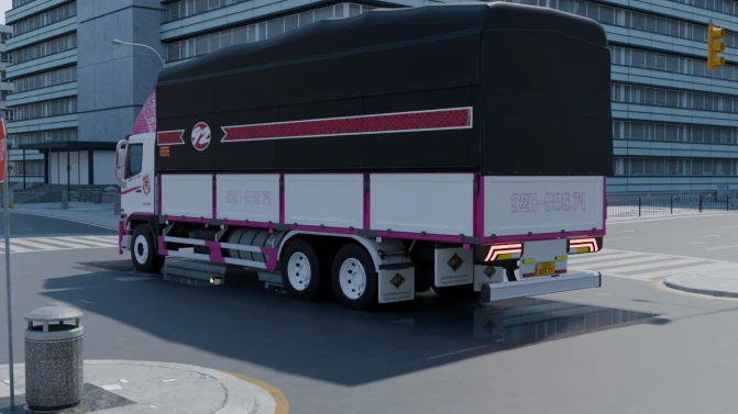 Mod Hino 500 Euro 4 Pink Cargo Truck – Proton Bus Sim - Interior e Painel (Proton Bus Simulator)