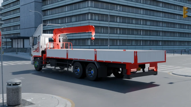 Mod Hino 500 Crane Truck (Thung Cau) – Proton Bus Sim - Interior e Painel (Proton Bus Simulator)