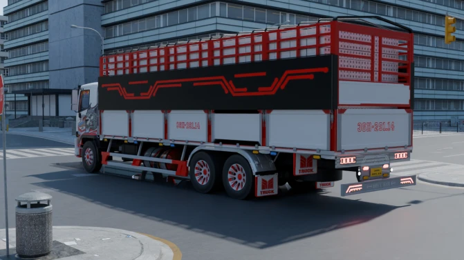 Mod Hino 500 V2 Full LED Cargo Truck – Proton Bus Sim - Interior e Painel (Proton Bus Simulator)