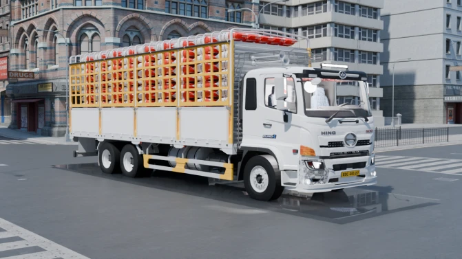 Mod Hino V6 Cargo Truck – Proton Bus Simulator - Vista Principal/Lateral (Proton Bus Simulator)