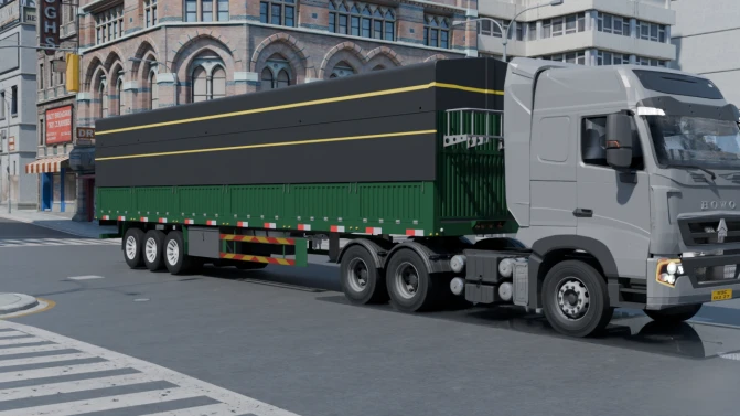Mod Howo Tractor Trailer Truck (Dau Keo) – Proton Bus - Vista Principal/Lateral (Proton Bus Simulator)