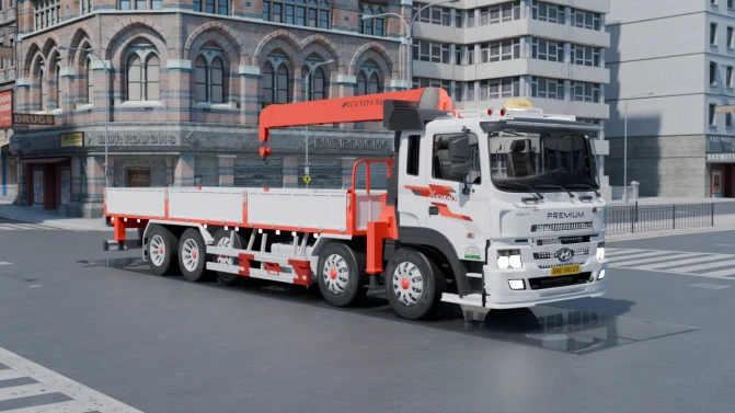 Mod Hyundai HD 320 Heavy Dump Truck – Proton Bus Sim - Vista Principal/Lateral (Proton Bus Simulator)