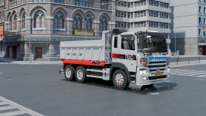Mod Hyundai HD270 Dump Truck – Proton Bus Simulator - Vista Principal/Lateral (Proton Bus Simulator)