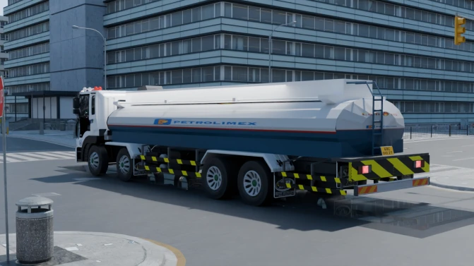 Mod Hyundai HD360 Fuel Tanker (Petrolimex) – Proton Bus - Interior e Painel (Proton Bus Simulator)