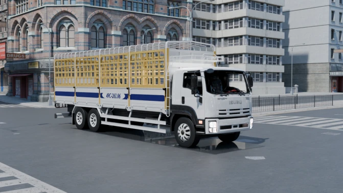 Mod Isuzu FVM Cargo Truck – Proton Bus Simulator - Vista Principal/Lateral (Proton Bus Simulator)