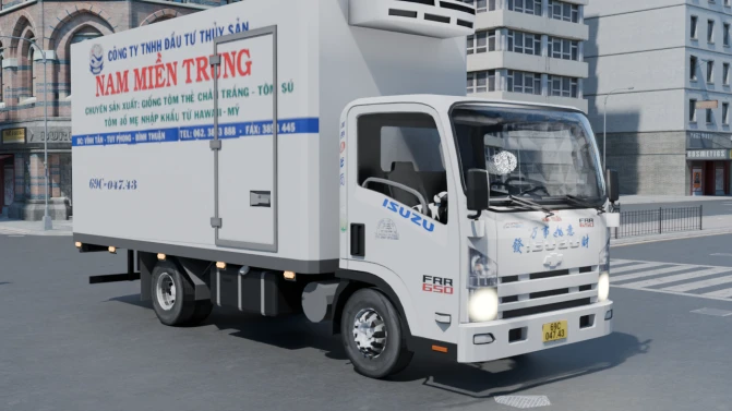 Mod Isuzu NMT Box Truck – Proton Bus Simulator - Vista Principal/Lateral (Proton Bus Simulator)