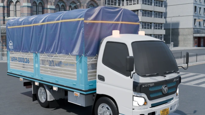 Mod Foton Aumark Light Truck (Thaco) – Proton Bus Sim - Vista Principal/Lateral (Proton Bus Simulator)
