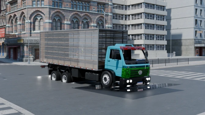 Mod Volkswagen Fuscao Custom Truck (2-in-1) – Proton Bus - Vista Principal/Lateral (Proton Bus Simulator)