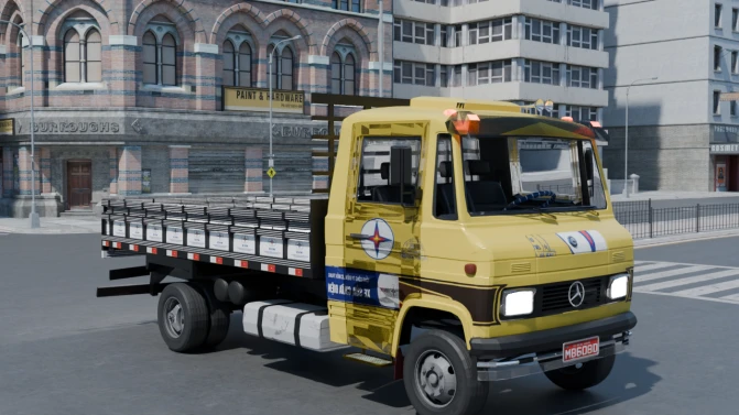 Mod Mercedes-Benz Power Utility Truck (EVN) – Proton Bus - Vista Principal/Lateral (Proton Bus Simulator)