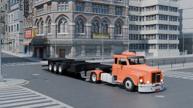 Mod Scania 111 Jacaré – Classic Brazilian Truck Mod - Vista Principal/Lateral (Proton Bus Simulator)