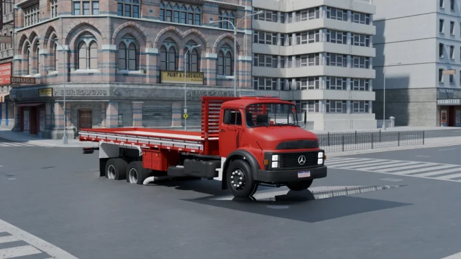 Mod Mercedes-Benz 1513 – Classic Brazilian Truck Mod - Vista Principal/Lateral (Proton Bus Simulator)