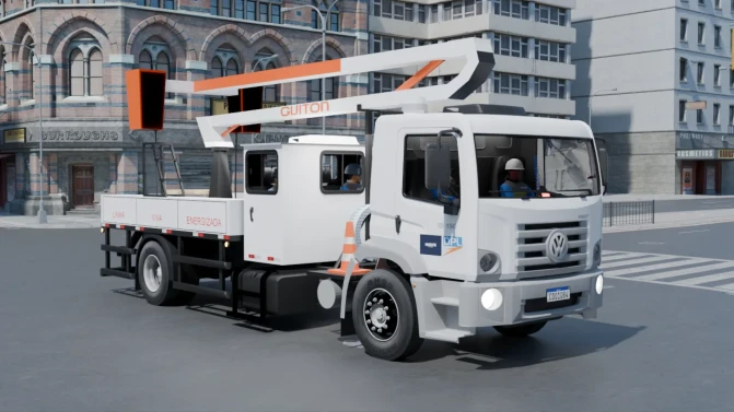 Mod VW Constellation 15.190 – Brazilian Utility Truck Mod - Vista Principal/Lateral (Proton Bus Simulator)