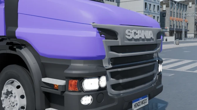 Mod Scania T124 TOP – Bonneted Brazilian Truck Mod - Vista Principal/Lateral (Proton Bus Simulator)
