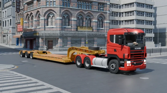 Mod Scania 124 Frontal – Brazilian Tractor Truck Mod - Vista Principal/Lateral (Proton Bus Simulator)