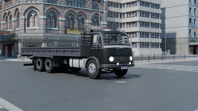 Mod Mercedes-Benz LP-321 – Classic Brazilian Truck Mod - Vista Principal/Lateral (Proton Bus Simulator)